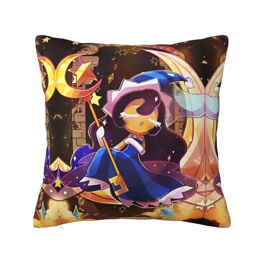 Black Pearl Cookie Pillow Case Cookie Run Kingdom Cushion Covers Customized Polyester Decor Pillowcover for Home 4545cm