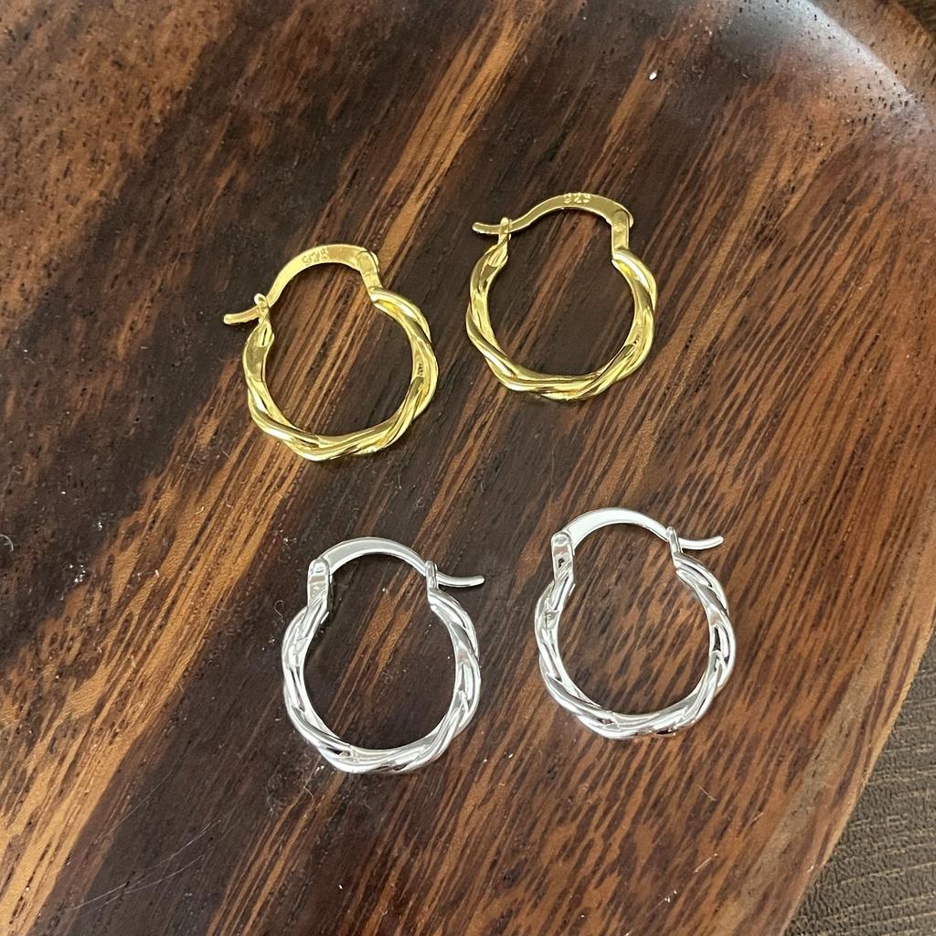 Xiaomi 925 Sterling Silver Earrings For Women Geometric Trendy Simple Twist Earring Jewelry Prevent Allergy Party Accessories