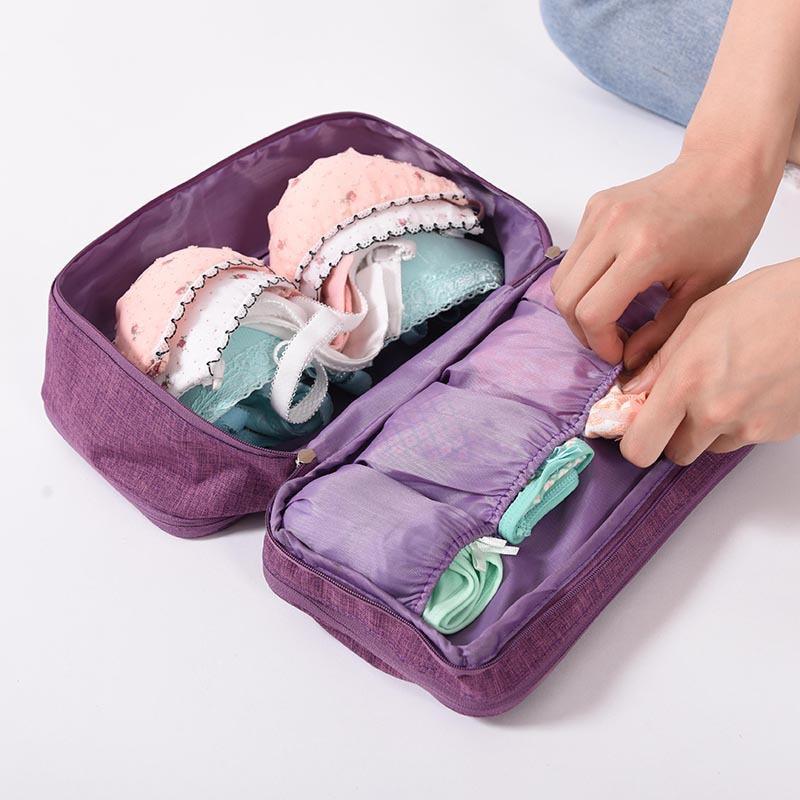 Multifunctional Toiletry Organizer Underwear Bra Finishing Bag Space Saver High Capacity Cosmetics Bags Waterproof Travel Box