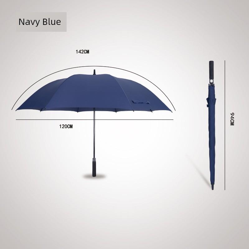 Waterproof Umbrella, Double-Sized Reinforced Long-Handled Umbrella for Men, Wind-Resistant, Extra-Large Straight Umbrella for Three People, Can Be