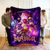 Cartoon N-Ninjago Flannel Blanket Figures Home Sofa Lunch Break Blankets Children Student Blanket Nap Cover Kids Travel Gift