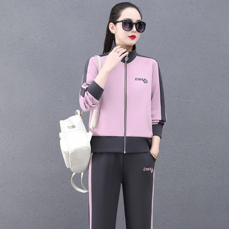 Women's Slimming Two-Piece Sportswear Set: Casual Hoodie & Pants for Running, Spring/Autumn