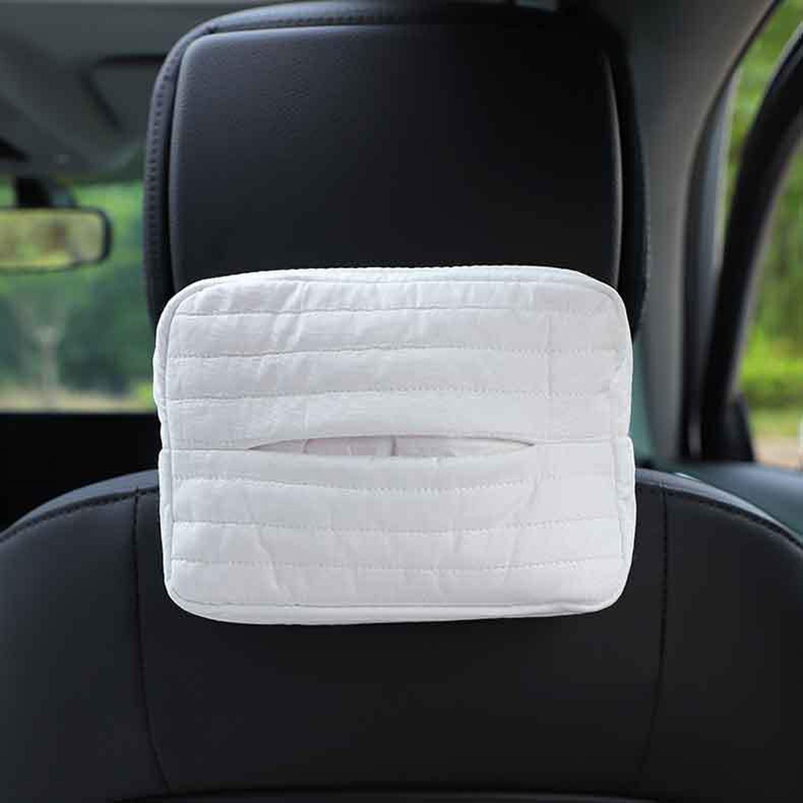 

Towel Box Car Seat Accessories Tissue Case with Fix Strap Adjustable Decoration Tools Back Hanging for Napkin Paper Backseat One Size