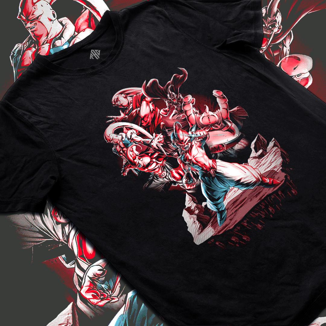 Anime Style Super Warrior Graphic T-Shirt Mens Womens Tees Top Saiyan Inspired Cosplay 2XL