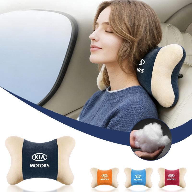 Keyring Car LOGO Neck Pillow Headrest Pad Compatible For KIA Sportage R GT Stinger Sorento Ceed Cerato Forte Niro Soul Telluride