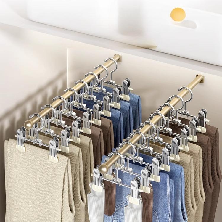 Multi Functional 12cm Mini Pants Clip, Seamless Stainless Steel Anti Slip, Can Clip Clothes, Socks, Underwear, Single Hook, Double Clip