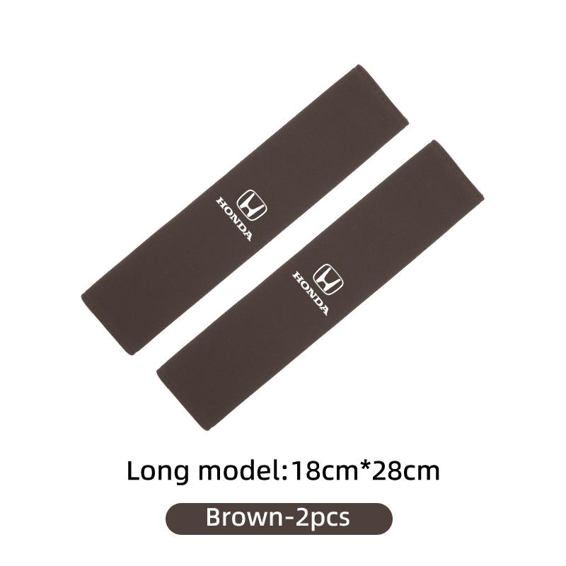 2Pcs Car Logo Seat Belt Shoulder Pad Leather Safety Belt Protector Cover For Honda TypeR Accord Civic CRV Jazz Fit HRV Vezel UQ8