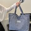 Large Capacity Tote Bag Women's New Fashion Corduroy Shoulder Bag Underarm Bag Handbag