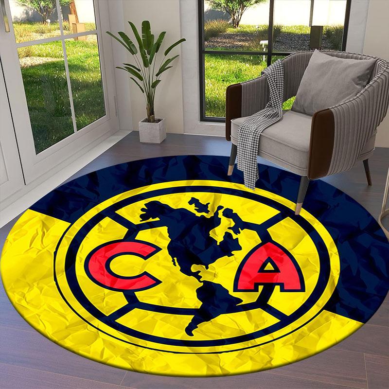 Club America Round Area Rug,Carpet Rug for Living Room Bedroom Sofa Playroom Decor,Non-slip Floor Mat