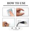 Removable Light Line Holders with Adhesive Mounting Transparent Plastic Clip for No Damage Installation for Indoor
