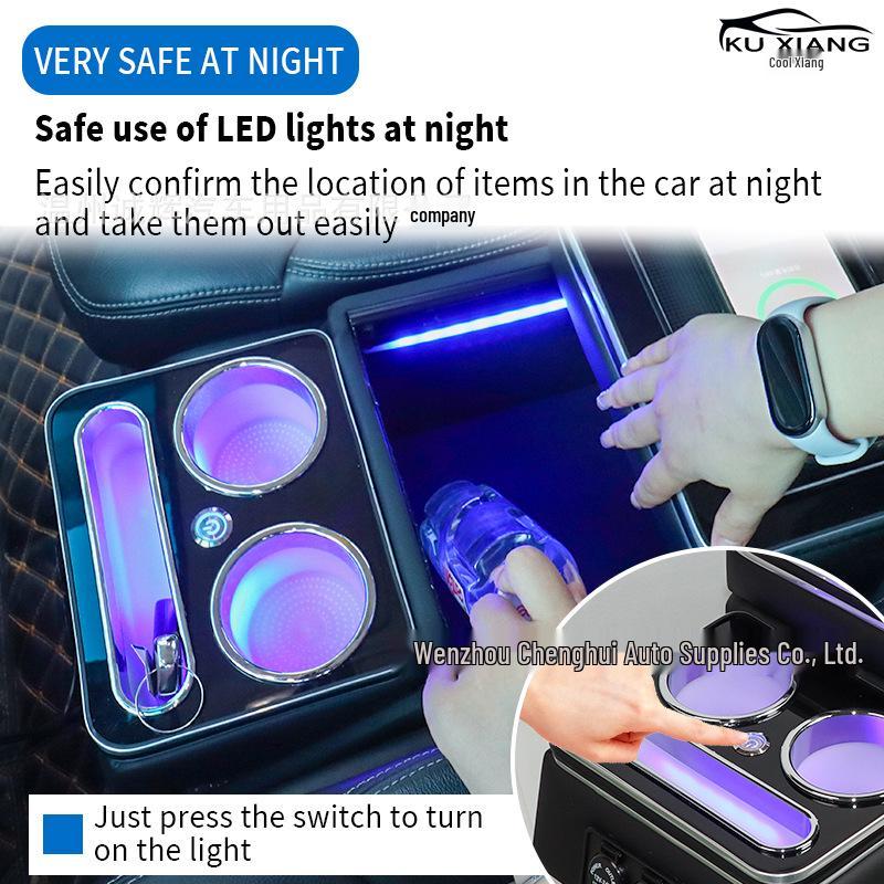 Volkswagen Caravelle/Multivan T5 T6 Wood Cup Holder & Front Middle Armrest Storage