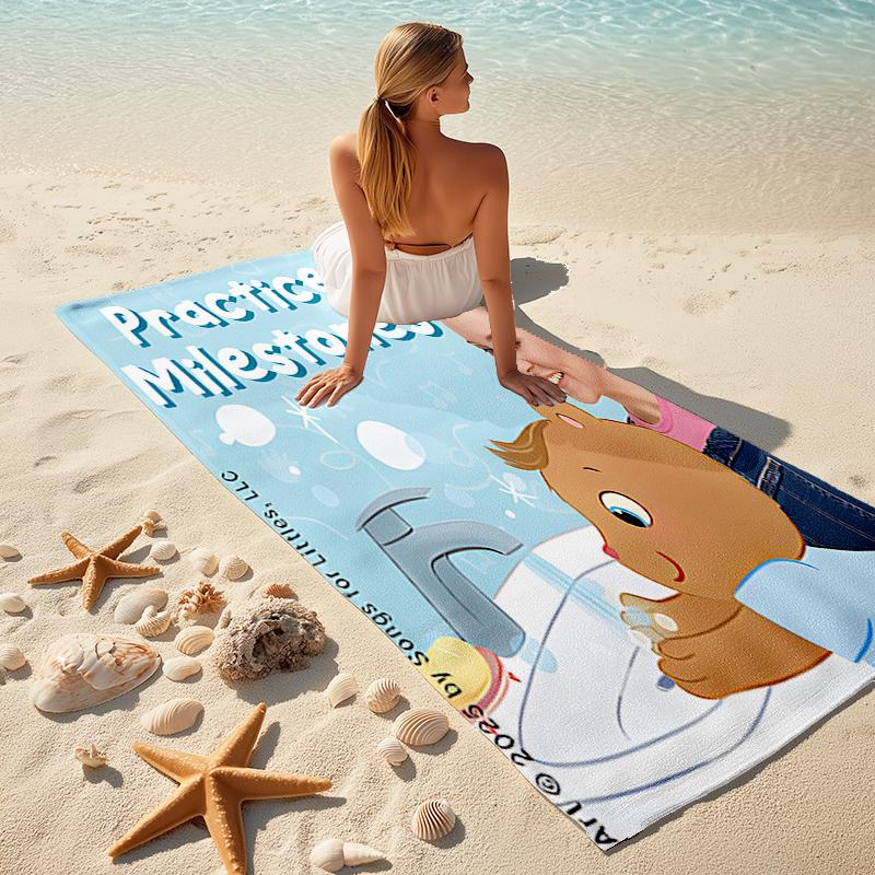1pc Ms Rachel4 Beach Towel, Comfortable and Thick, and Swimming/Bath/Picnic/Camping Towel, Suitable for Seaside Beaches