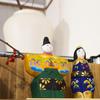 Fukubeya Hina Standing Doll with Toy Modern and Makes a Great Gift Seto-yaki Doll, Base, Workshop, Cute,