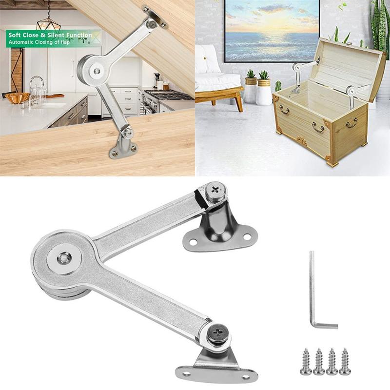 Lid Stay with Soft Close Toy Box Hinge Chest Hinge Support Drop Lids of Cabinets Cupboard Wardrobe 75°/ 90° / 110°