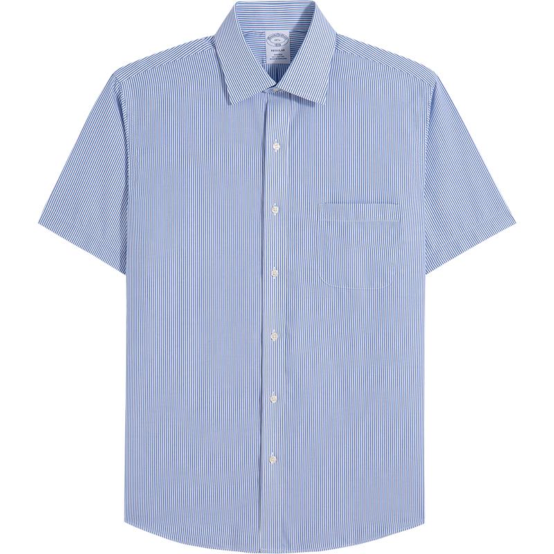 

Brooks Brothers Men s Easy-Care Striped Short-Sleeve Shirt S 15