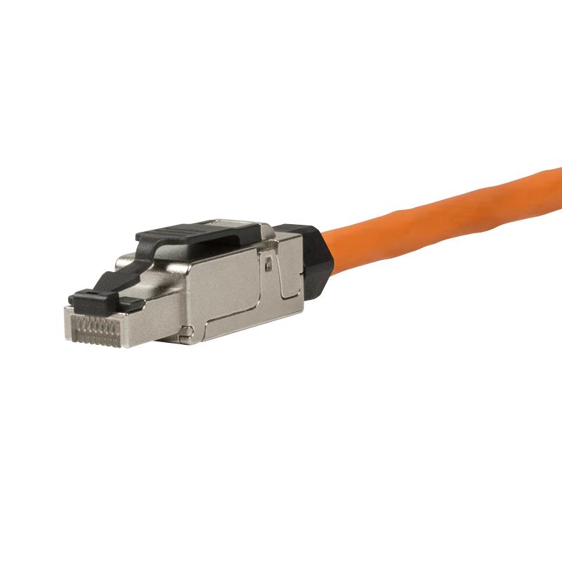 RJ45 Plug Cat.6A Shielded LogiLink 10G, PoE++ Tool-Free Mounting