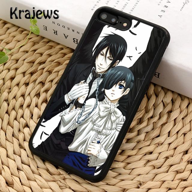 

Чехол для телефона Krajews Black Butler Kuroshitsuji с аниме для iPhone 14 5 SE 6s 7 8 plus X XR XS 11 12 13 pro max Samsung S21 S22 ultra iPhone 7 or 8