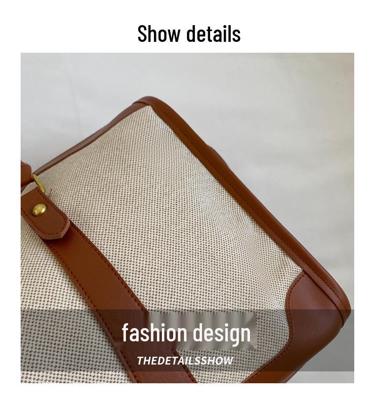 2024 Women's Fashionable Canvas Crossbody Tote - Stylish, Large Capacity for Commutes