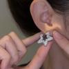 111 silver needle super flash five-pointed star earrings fashionable exquisite light luxury full diamond stud earrings versatile high-end earrings