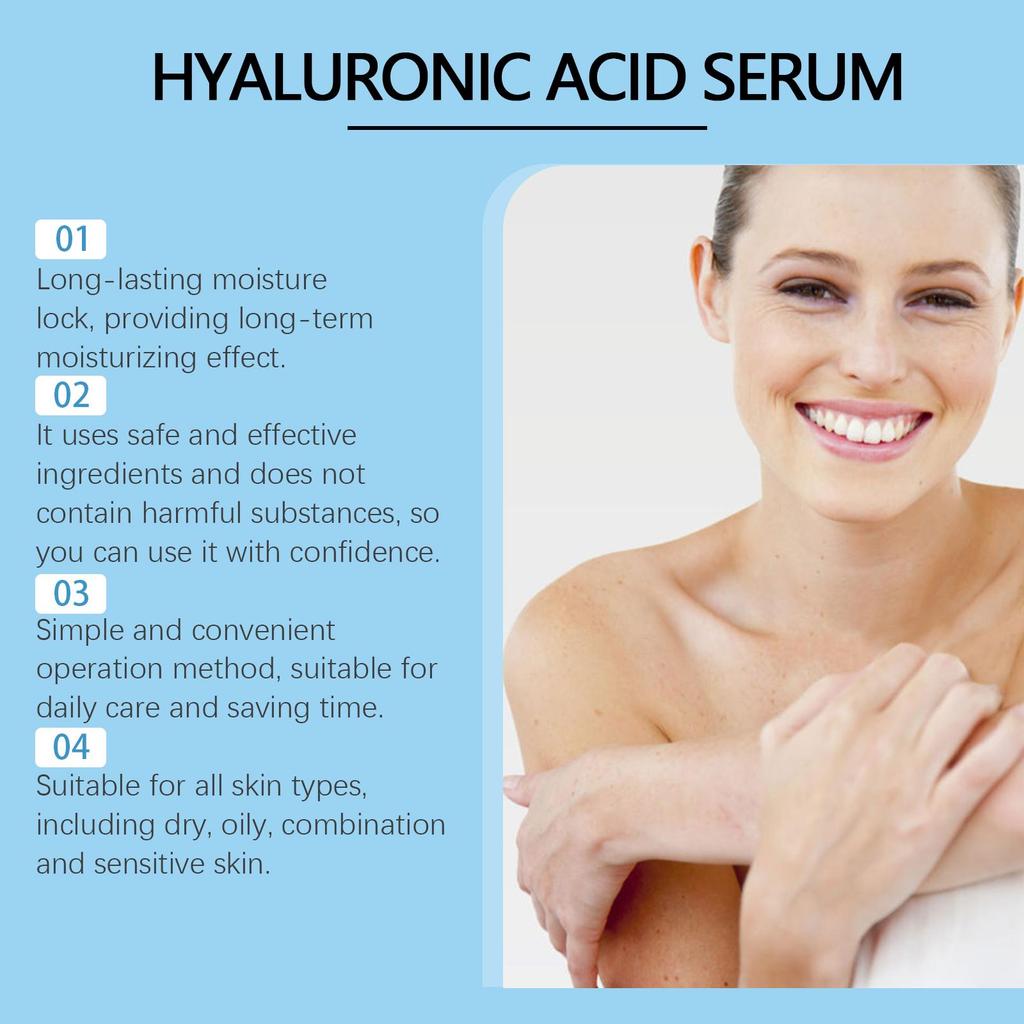 Hyaluronic Acid Roller Serum, Hydrating Collagen Facial Serum for Firming & Smoothing Skin