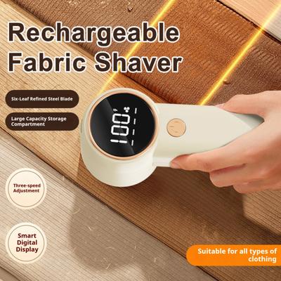 Electric Fabric Shaver Lint Remover Rechargeable Defuzzer with 3-Speed Pill Removal LED Display USB Charging Cable Lint Cutter