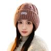 Face small knitted hat outdoor winter hat women's thickened warm wool hat fashionable versatile pullover hat