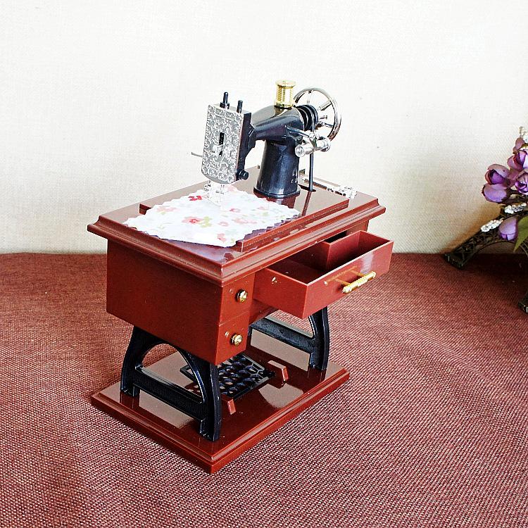 S-1 Máquina de Coser Creativa Caja de Música Modelo Decoración del Hogar Regalo