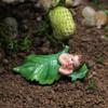 2Pc Creative Micro Landscape Small Ornaments Flower Fairy Character Cute Simulation Flower Pot Gardening Resin Succulent Plant Decorations
