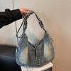 Large-capacity Tote Bag, Washed Denim Bag, Single-shoulder Bag, Commuter Crossbody Bag