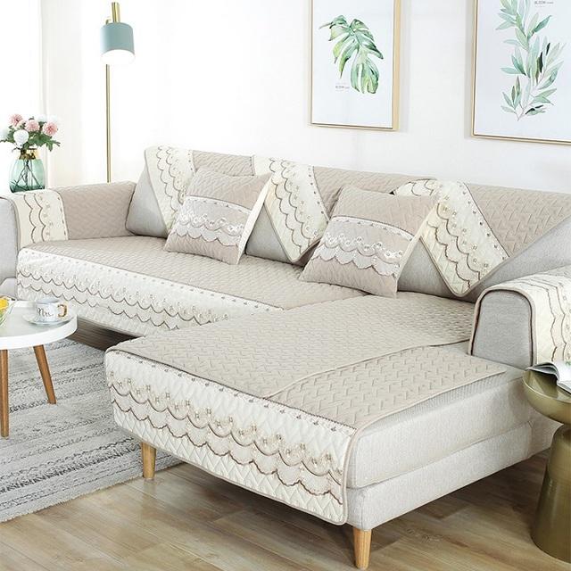 

Хлопковые чехлы для диванов в европейском стиле, чехлы для полотенец, противоскользящие чехлы на сиденья, кружевной декор, чехлы для диванов для гостиной, роскошный коврик для дивана cushion cover 45x45