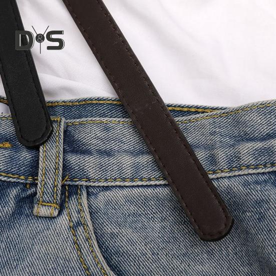 Damebelte Dame tynt kunstskinnbelte med spenne Casual Jeans Midjebeltetilbehør for kjoler Bukser