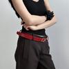 Red/Black Y2k Waist Belt PU Leather Jeans Pants Belt Fashionable Women's Belt  Daily