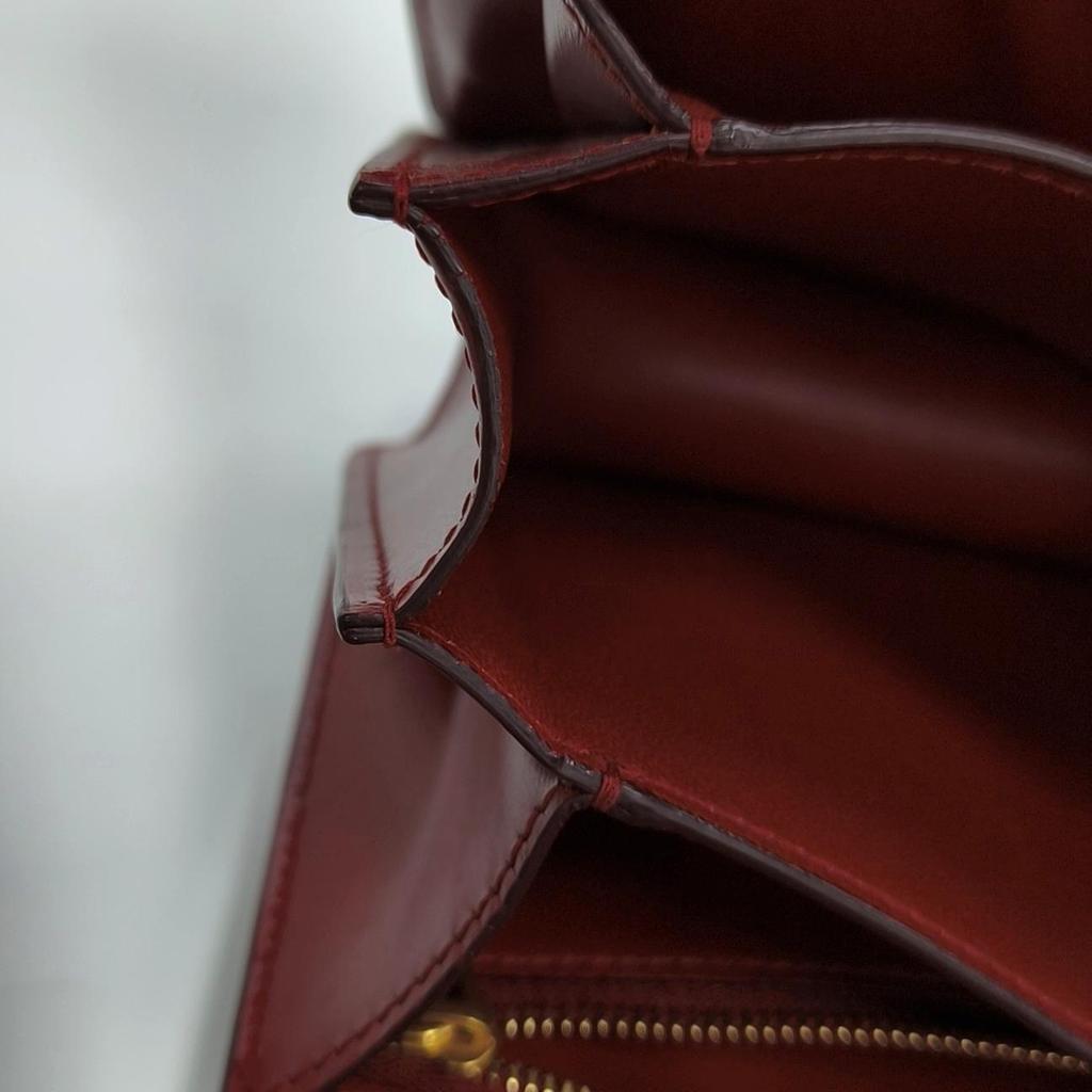 [Pre-Owned] Classic Box Series Gold Buckle Flap Polished Calfskin Tofu Bag - Very Good #799EU8