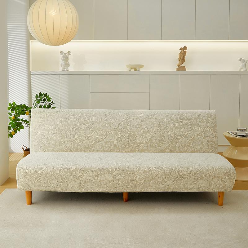 Armless Jacquard Sofa Bed Cover Elastic Soft Folding Sofa Covers Without Armrests  Couch Sofa Protection Suitable For 2-3 Seater