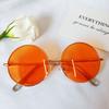 New round frame children's sunglasses  baby stand glasses fashion metal sunglasses