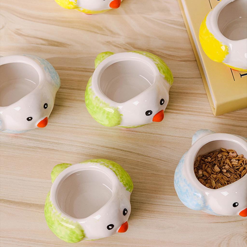 Cartoon Bird Shape Bowl Cage Accessory for Parrots and Budgerigar Bird Feeding Bowl Bird Feeding Station Small Tub Bowl