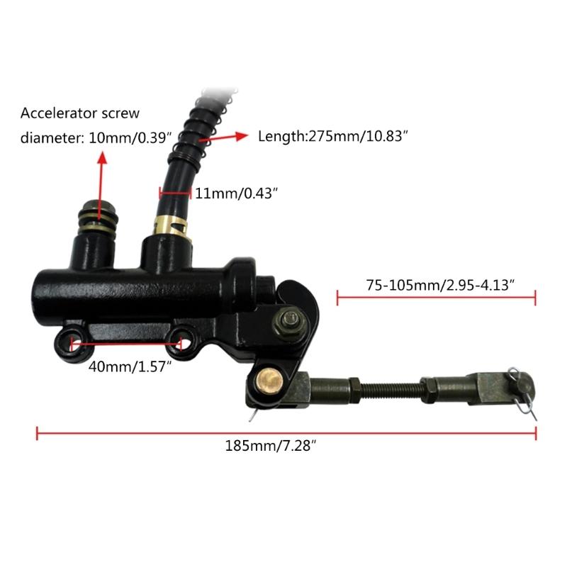 Universal Motorcycle Dirt Pit Bike Rear Foot Brake Master-Cylinder Reservoir Pump Motor for 350 YFZ350 YFZ350SP YFZ350LE