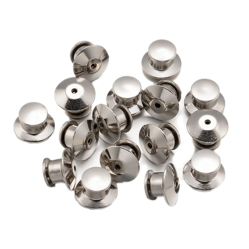 10/30/50 Pieces Locking Pin Backs Metal Pin Backs Locking Pin Keepers Locking Clasp For DIY Enamel Brooch Badge Jewelry Making