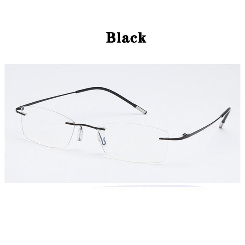 Man Rimless Reading Glasses Women Blue Light Blocking Read Glasses Hd Lenses Presbyopic Eyewear Frameless Presbyopia Eyeglasses