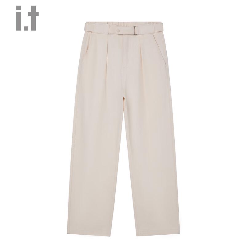 :CHOCOOLATE Cotton Casual Loose-Fit Pants