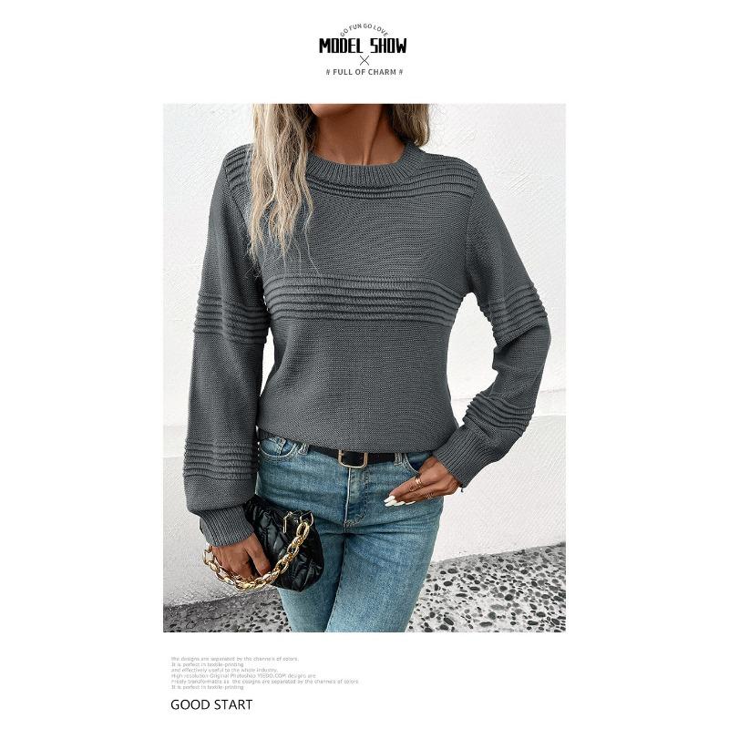 Women S Long Sleeve Multicolor Solid Casual Sweater For Autumn Winter