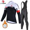 2026Winter Bike Jersey Men's Long Sleeve Thermal FleeceCycling Jersey with Pockets Road Bicycle Shirt