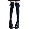 2pcs Ballet Knee High Socks with Bows Lace Top Ruffle Calf Socks Calf Tube Socks