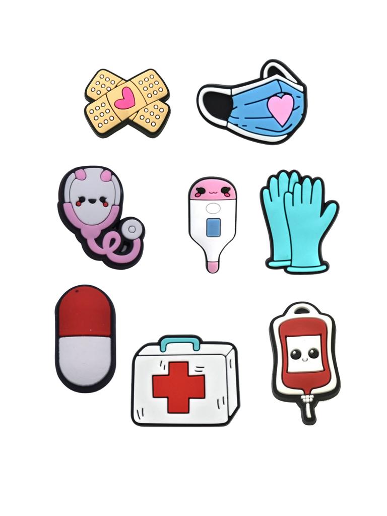 Джибитсы медицинские истории Medical доктор медсестра для мед. роботника 8 шт аксессуары крокс украшение