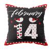 Valentine's Day Cushion Short Plush Love Printed Cushion Cover Car Bedside Cushion Gift