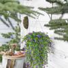 2Pcs Artificial Hanging Flowers,UV-Resistant Fake Hanging Plants Flower Bouquet Hanging Vine Plants Drooping Plants
