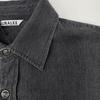 AURALEE A24Stainless Steel01GS Black SELVEDGE SUPER LIGHT DENIM SHIRT tops 3 blackUsed