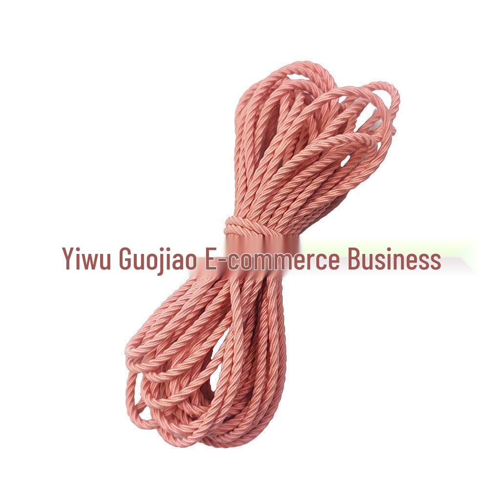Korean High Elasticity Ribbed Rubber Hair Ties - Handmade DIY Hair Accessories