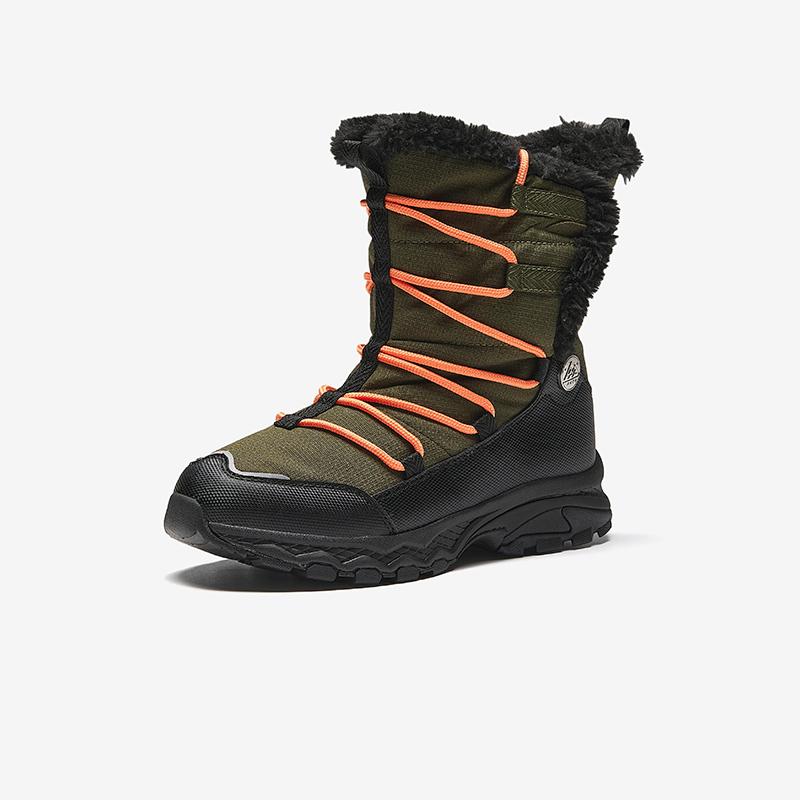 Anta Kids Trendy Fashion Thickened Warm High-Top Boots Kids boots Dark-Brown Black A12446923-1