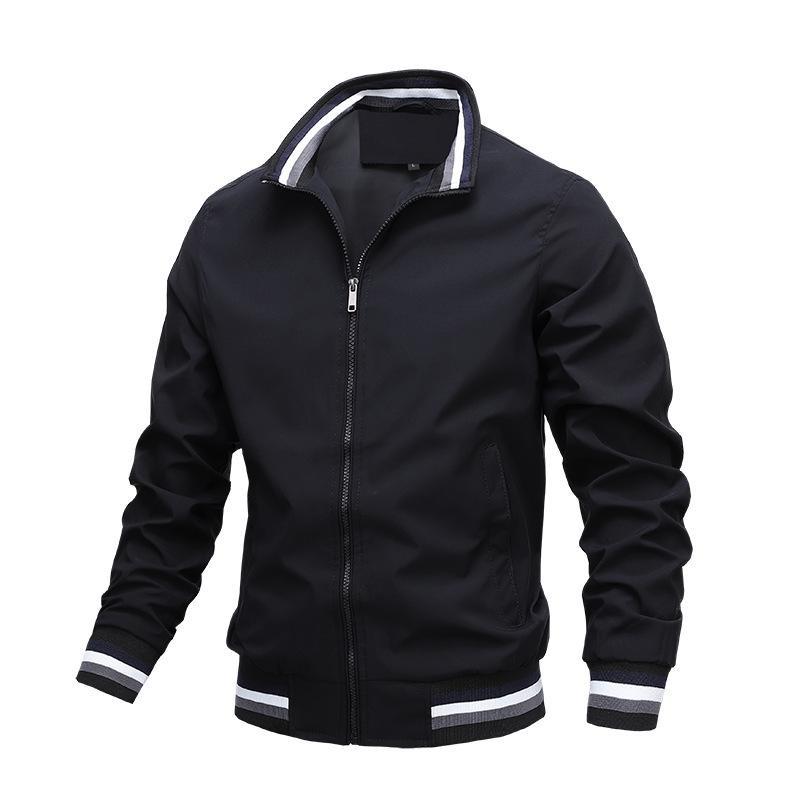 Casual Jacket Men 'S Spring And Autumn Sport Solid Color Jacket Men